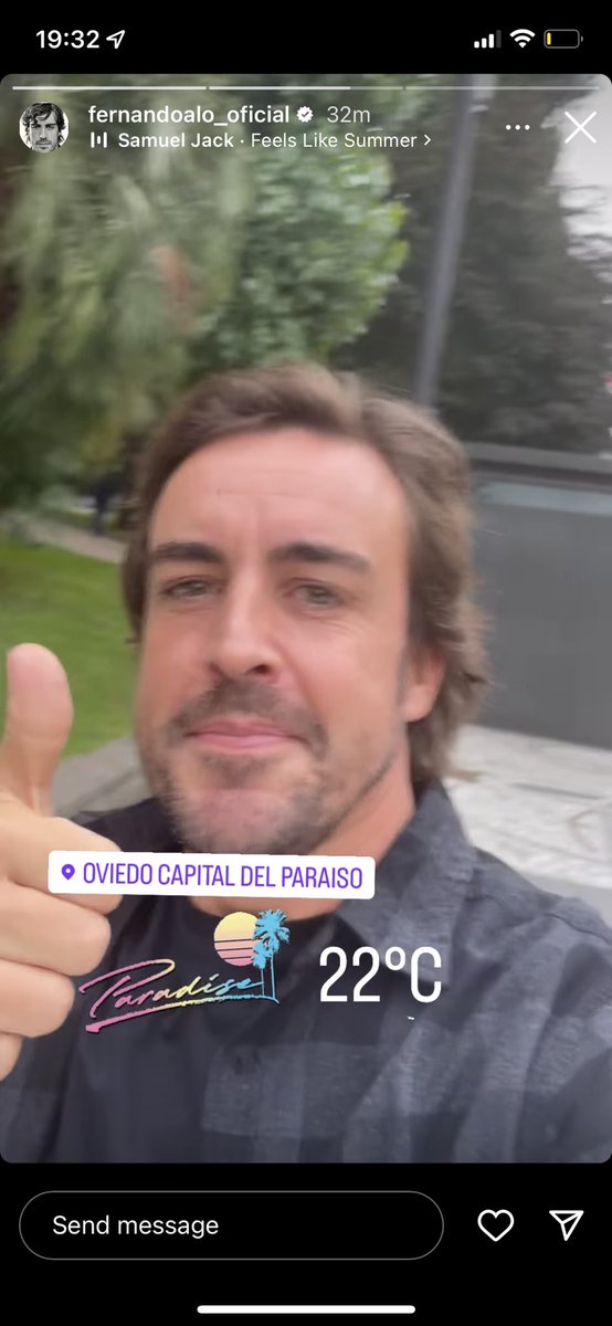 F1_Season's tweet photo. I’M SCREAMING 😂☠️😂☠️😂 as if he’s gonna be coming back to Alpine after the summer break too. Best script writer ever. #Formula1 https://t.co/U7WnpMsETV