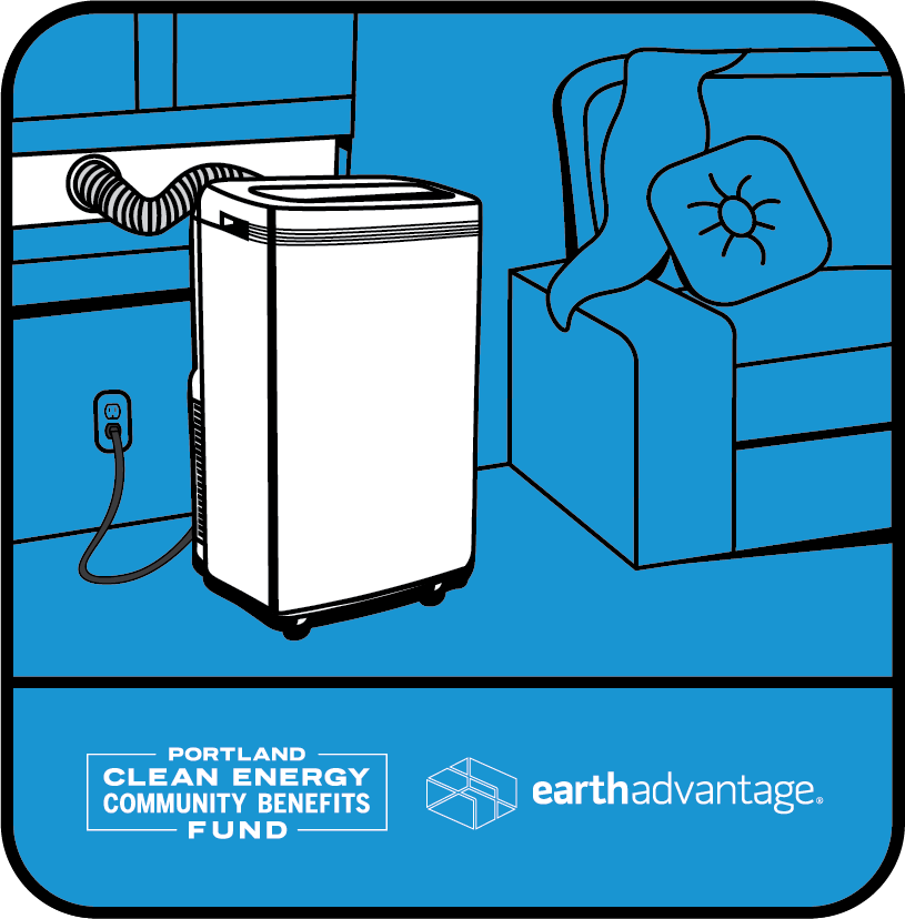 EarthAdvantage's tweet photo. If you or a loved one live in the City of Portland, and have an income that is 60% or less of the Area Median Income and want to get on a waiting list for an air conditioner, visit: https://t.co/rrEHpx327h  @Verde_NW @aaah_home #heatresponseprogram #coolingpdx #climatejustice https://t.co/BnUQOcZ8YE