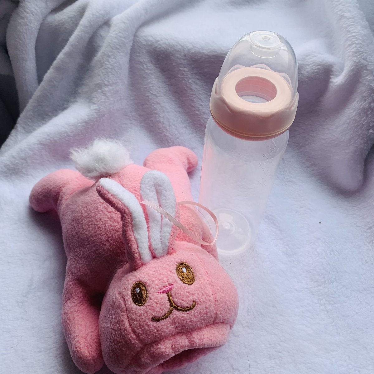 kinksparkle's tweet photo. Bunny (adult) bottle holder and bottle **teat NOT included**

A stuffie and a bottle all together! 

£14.99 inc UK shipping
(International available at additional cost) 

 #ddlg #abdl #mdlg #ddlb #mdlb #cgl #littlecommunity #ddlgcommuntiy #mdlgcommunity #abdlcommunity https://t.co/bhZ8MqWlOs
