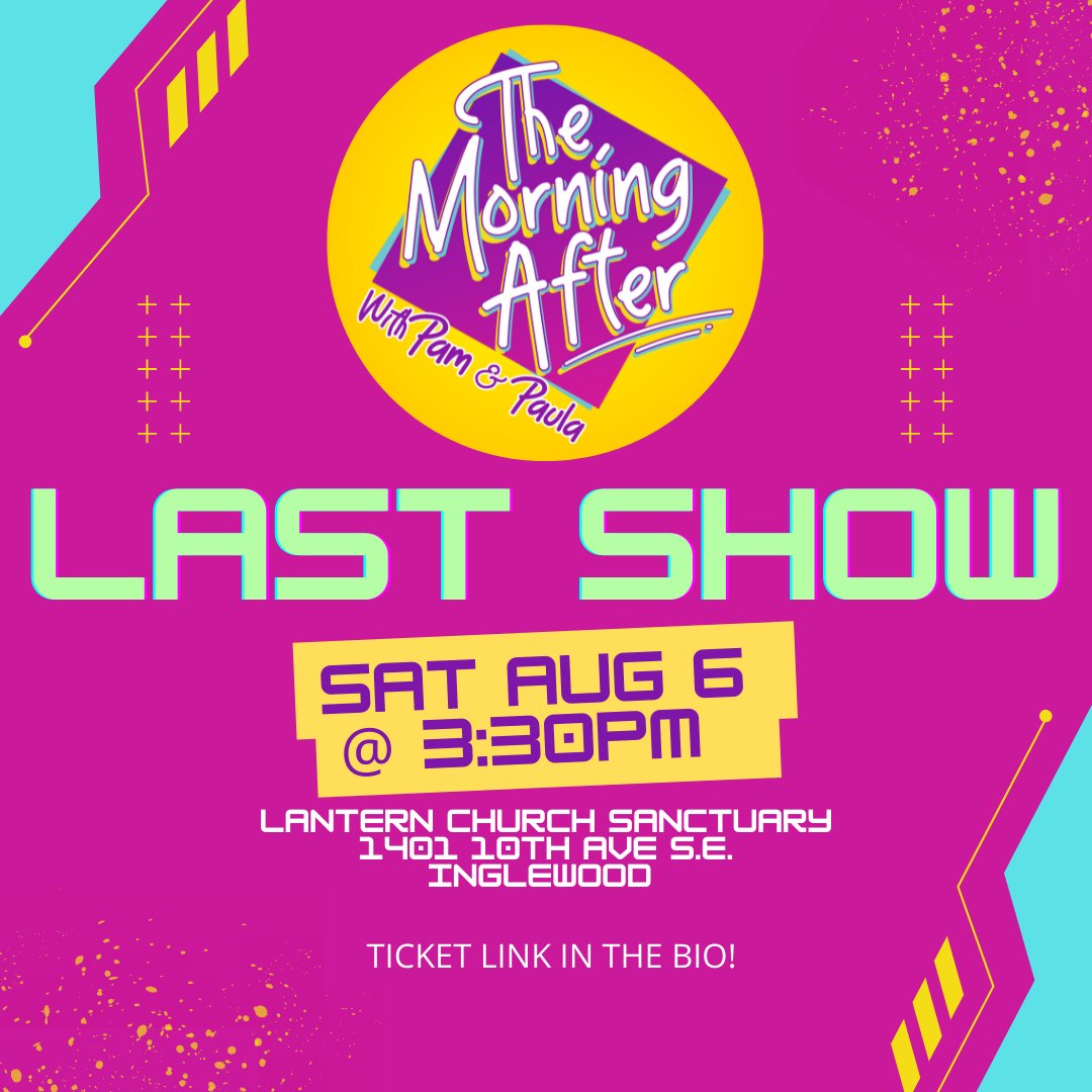 PamAndPaula's tweet photo. Closing Night @calgaryfringe already??? wow.... Last show: SAT AUG 6 @ 3:30pm. #yycfringe #followthejester #calgaryfringe #themorningafterwithpamandpaula #pamandpaula #fringefestival #vanfringe #kelownafringe #yegfringe https://t.co/RiKsJL85UD
