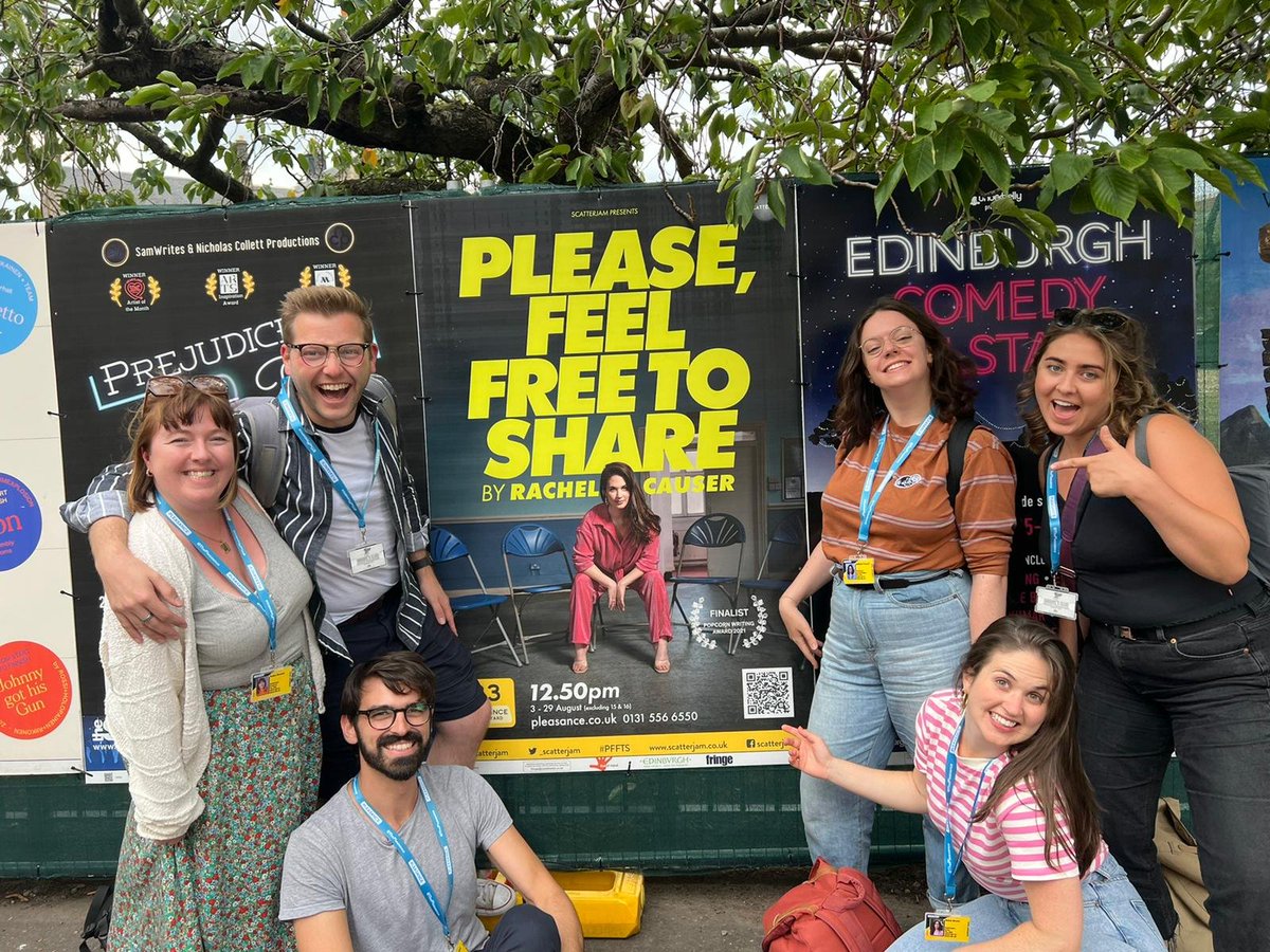 _scatterjam's tweet photo. Tech: COMPLETED ✅

Team @_scatterjam are all set for a month of #PleaseFeelFreeToShare @ThePleasance - come join us at 12.50pm each day!

#EdFringe2022 #EdFringe22 https://t.co/VMxdfFk4BD