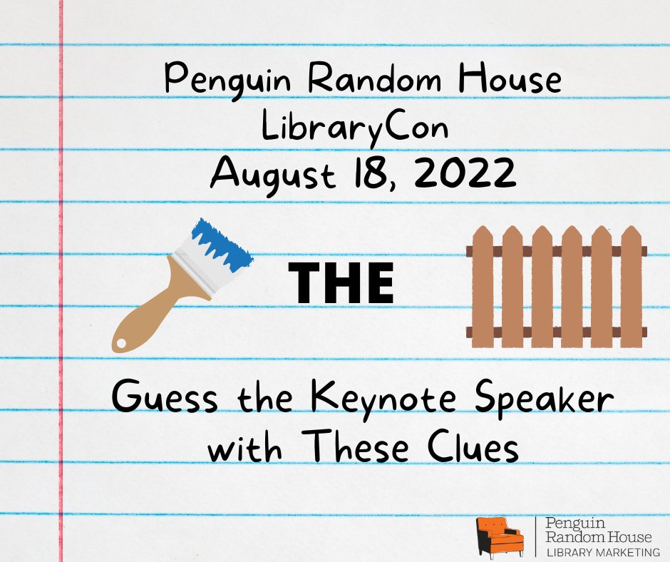 PRHgetsgraphic's tweet photo. Today at 5pm EDT, we will announce our keynote speaker for Library Con 2022! Try and guess who it might be by checking out these "subtle" hints... https://t.co/vnSGI4yVTh