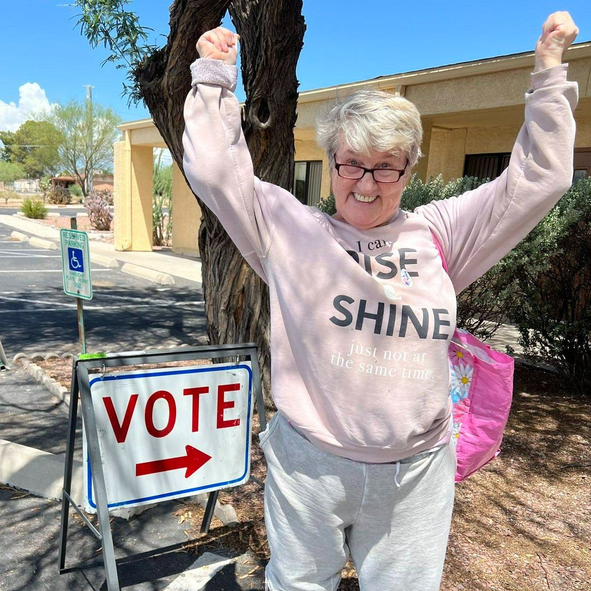 GeneralMcGuire's tweet photo. This is Maria. She reached out saying she had no one to take her to the polls, and our Regional Field Director Bailey picked her up and took her to vote! She was so happy she was nearly in tears and said "Thank you General McGuire for helping me vote today!" #IPickMick https://t.co/dnVIcxh5o7