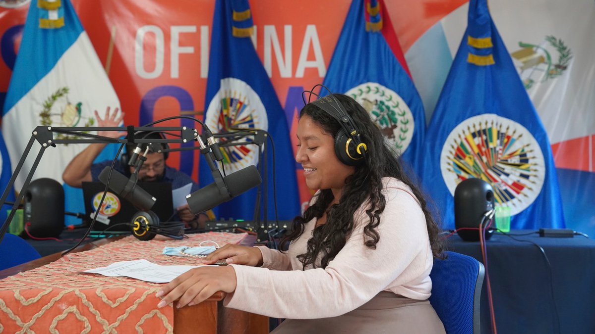 OEA_BelizeGuate's tweet photo. We concluded with great success the #Workshop on Radio Production 📻 and Mass Communication that was held as part of the Project to Promote Dialogue and Exchange among #AZ Youth in #Belize 🇧🇿 and #Guatemala🇬🇹, implemented with the support of @AECID_es.  Congratulations! https://t.co/A7qUpS0v4u