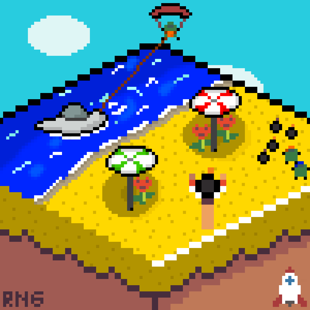 A day at the beach... 🏖

#pixelart #isometric #beach #pixelartist