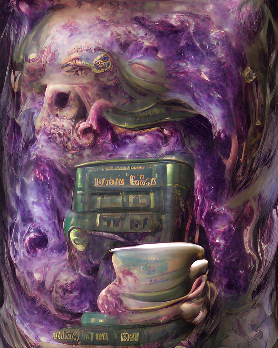 brumouscuration's tweet photo. We told an #AI image generator about Brumous &amp; the results are ace but flippin’ eerie. The 1st one is our favourite, what about you?
We’re a #morbid but wholesome #selfcare reading service- If you like your #books on the #creepy side, &amp; like self care,we’re right up your street! https://t.co/UNflRAplyn