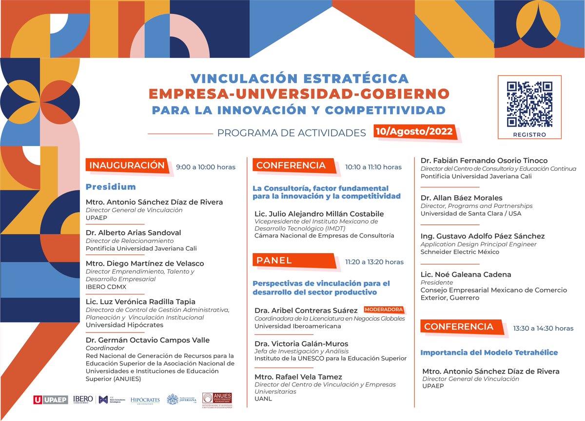 RedNacionalGRES's tweet photo. #Seminarioweb #Consultoría Generación de espacios que permitan la vinculación estratégica empresa-universidad-gobierno. Inscríbete al evento impulsado por nuestro grupo de trabajo de servicios a terceros, el próximo 10 de agosto en la liga: https://t.co/EL0qOz1SWK https://t.co/JbUSt5GbEV