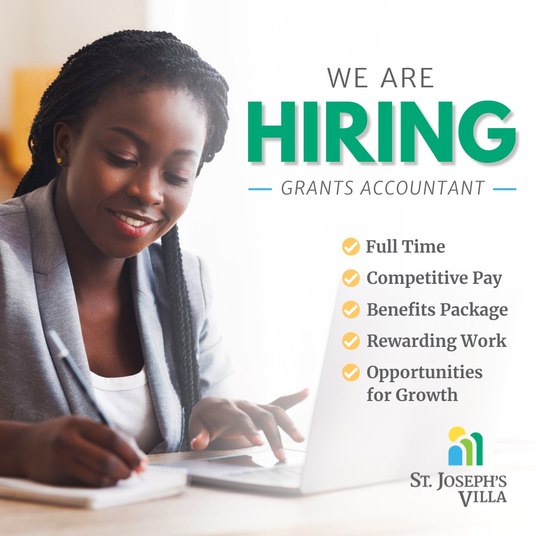 We’re hiring! St. Joseph’s Villa is looking for a Grants Accountant to join our team. In collaboration with program directors, this position assists with the budgeting, reporting, and accounting functions related to grants and contracts. Apply today -  neverstopbelieving.org/get-involved/