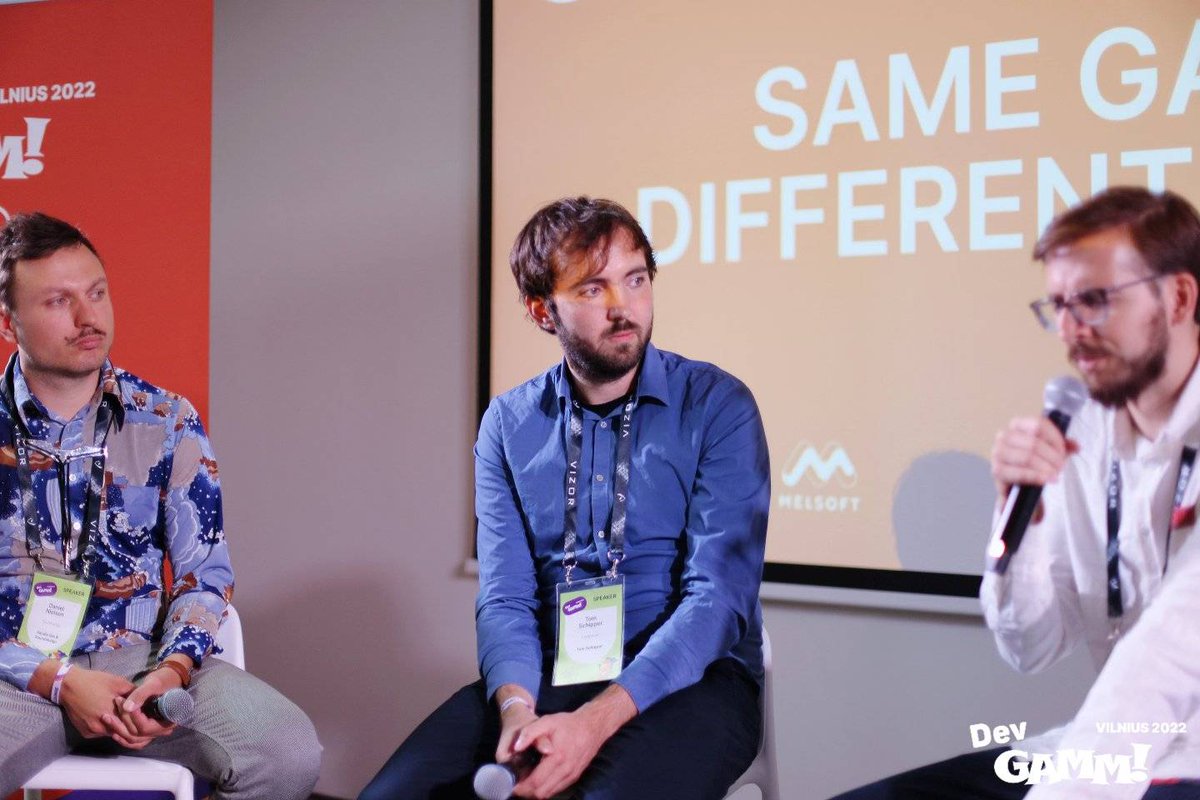 Daniel ๐ผ (@gminorscale) on Twitter photo Same game different music at <a href="/DevGAMM/">DevGAMM</a>. 4 composers were given the task of writing music to the same gameplay clip.
Here I am looking at <a href="/tomponist/">Tom Schipper</a> and <a href="/DavidWurczel/">David Wurczel</a> regretting my career path, because goddamn they are great at composing
Thread 1/5 ๐ Same game different music at <a href="/DevGAMM/">DevGAMM</a>. 4 composers were given the task of writing music to the same gameplay clip.
Here I am looking at <a href="/tomponist/">Tom Schipper</a> and <a href="/DavidWurczel/">David Wurczel</a> regretting my career path, because goddamn they are great at composing
Thread 1/5 ๐