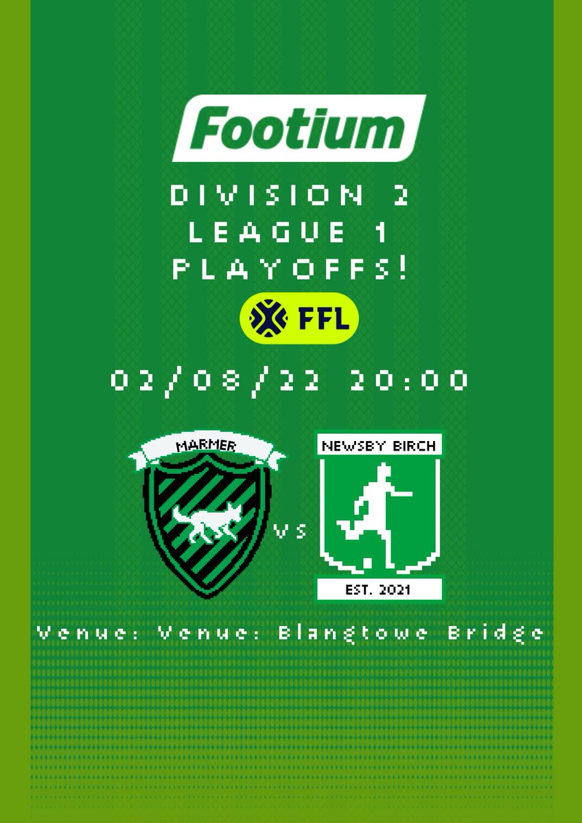 NewsbyBirchFC's tweet photo. Our final playoff match! vs @MarmerFC 
Up the Birch! #NewsbyBirchFC #NewsbyBirch #Marmer #MarmerFC #Footium ⚽💰🎮 https://t.co/jfRbcynBe4