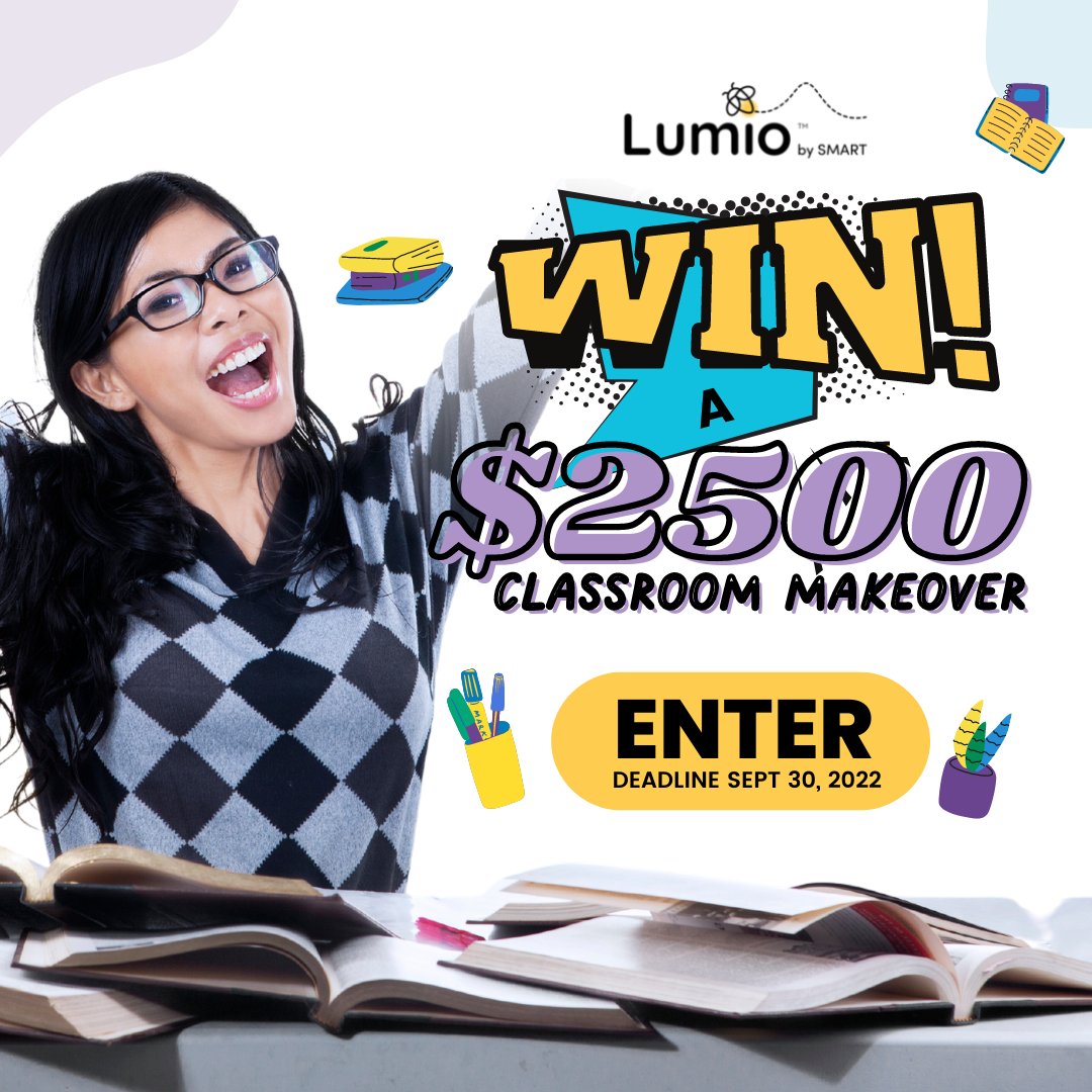 This one's for the teachers! <a href="/SMART_Tech/">SMART Technologies</a> is doing a large giveaway for educators as they head back to school. Enter to win here: go.smarttech.com/classroom-make…