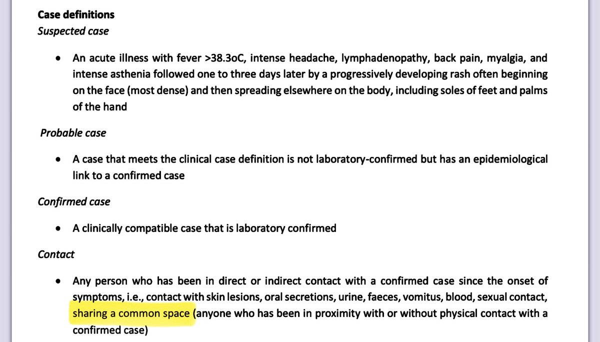 And note that in Nigeria, where they have much more experience with this virus, public health includes “sharing a common space” with a confirmed case as a contact.