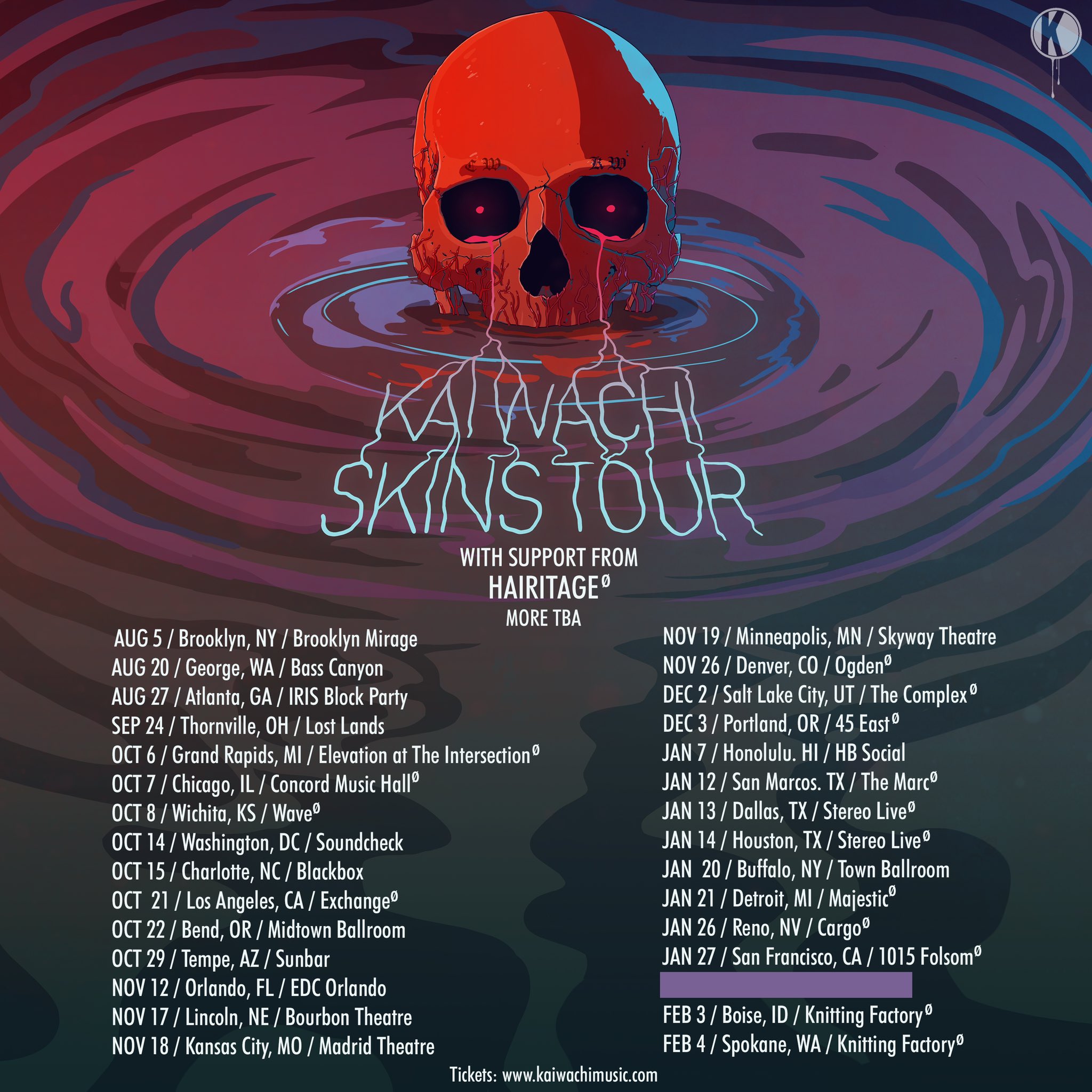 kai wachi skins tour setlist