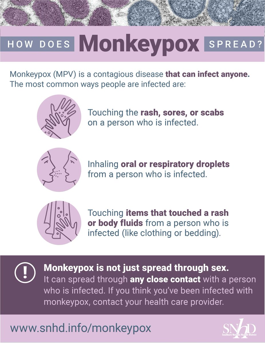 ez2stop's tweet photo. Anyone can get monkeypox through close contact with someone who is infected. Make sure you know the ways it can spread and protect yourself. Learn more at https://t.co/90jJRuEJTJ https://t.co/pfBPt21qYj