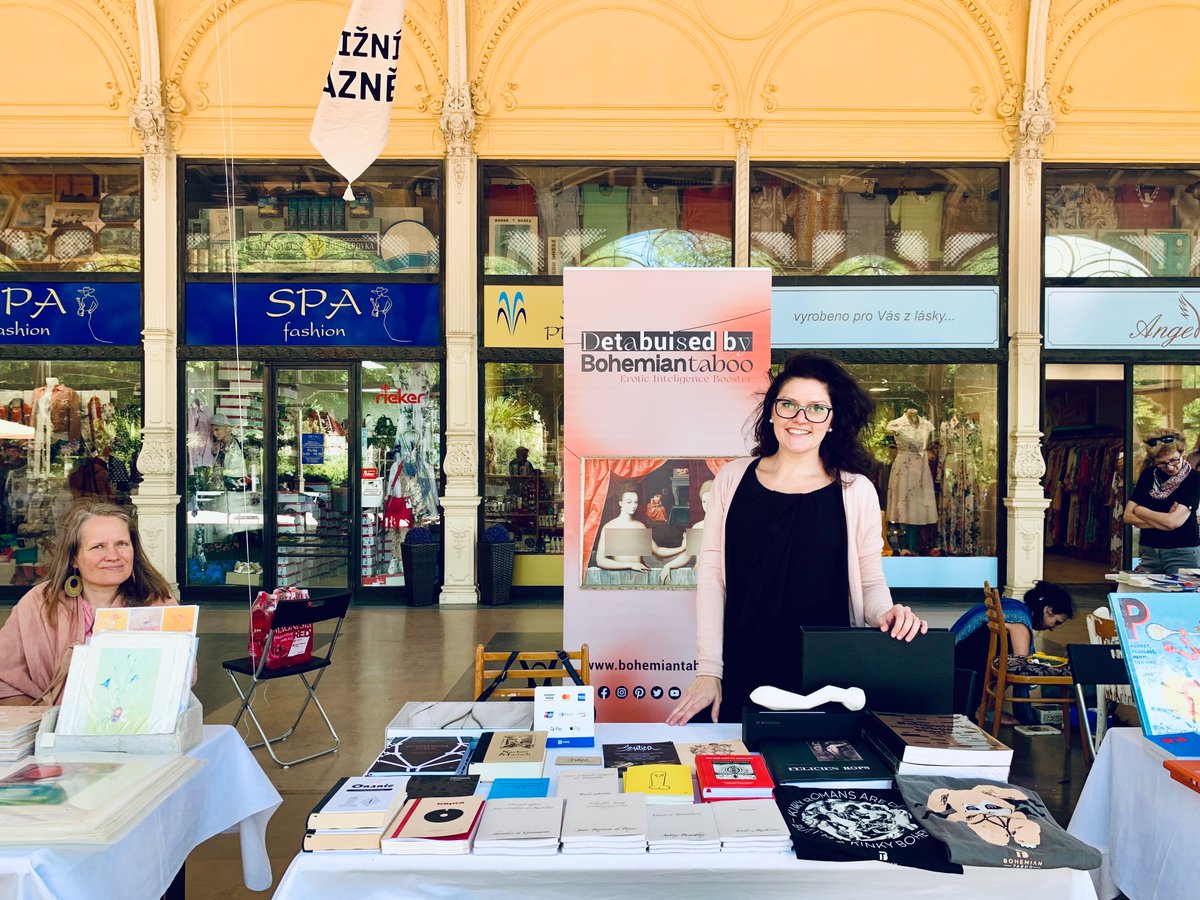 BohemianTaboo's tweet photo. Great weekend with @scuticashop in Marianske Lazne at Knizni Lazne event. 

#bohemiantaboo #eroticintelligence #books #scutica #bohemiantaboostories https://t.co/LpfeJKpWdf