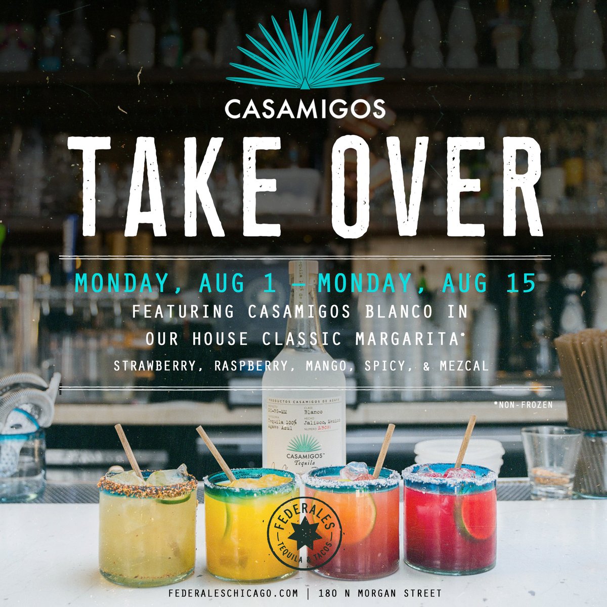 The Casamigos Take Over is BACK! 🥳 Enjoy Casamigos in our house margs until August 15th! 🍹