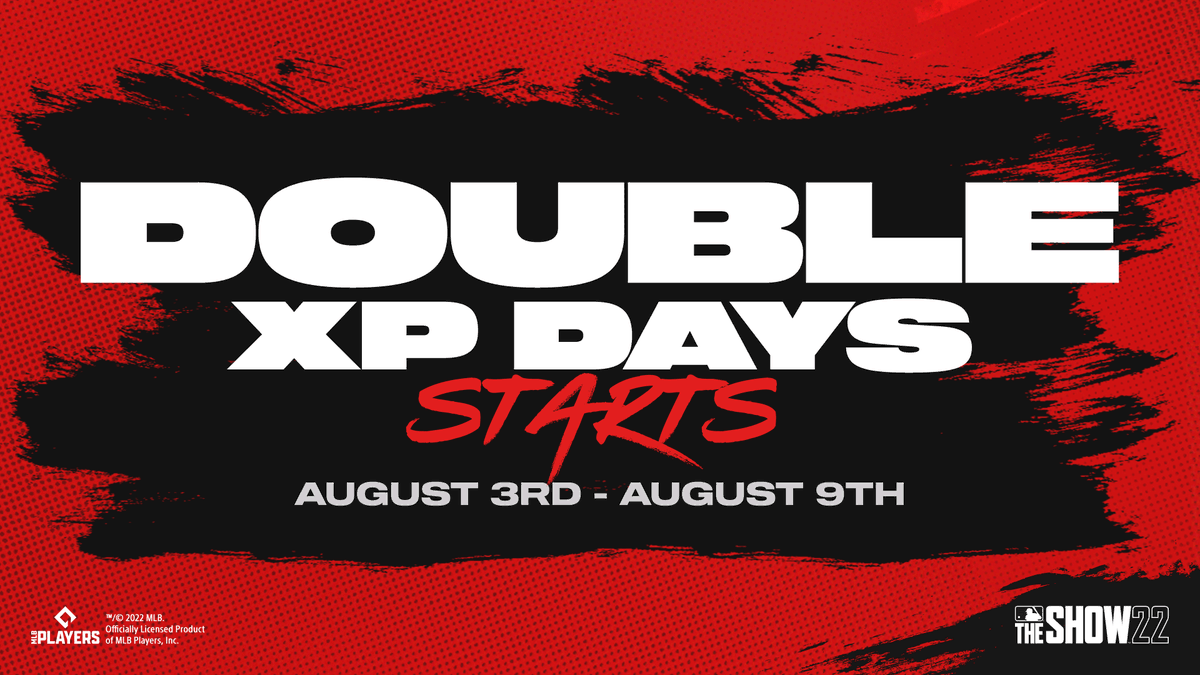MLBTheShow's tweet image. 🚨 Double XP starts today! 🚨

If you need some extra XP, start playing #MLBTheShow 22 now and earn Double XP for the Featured Program: All-Stars of the Franchise before it's gone.