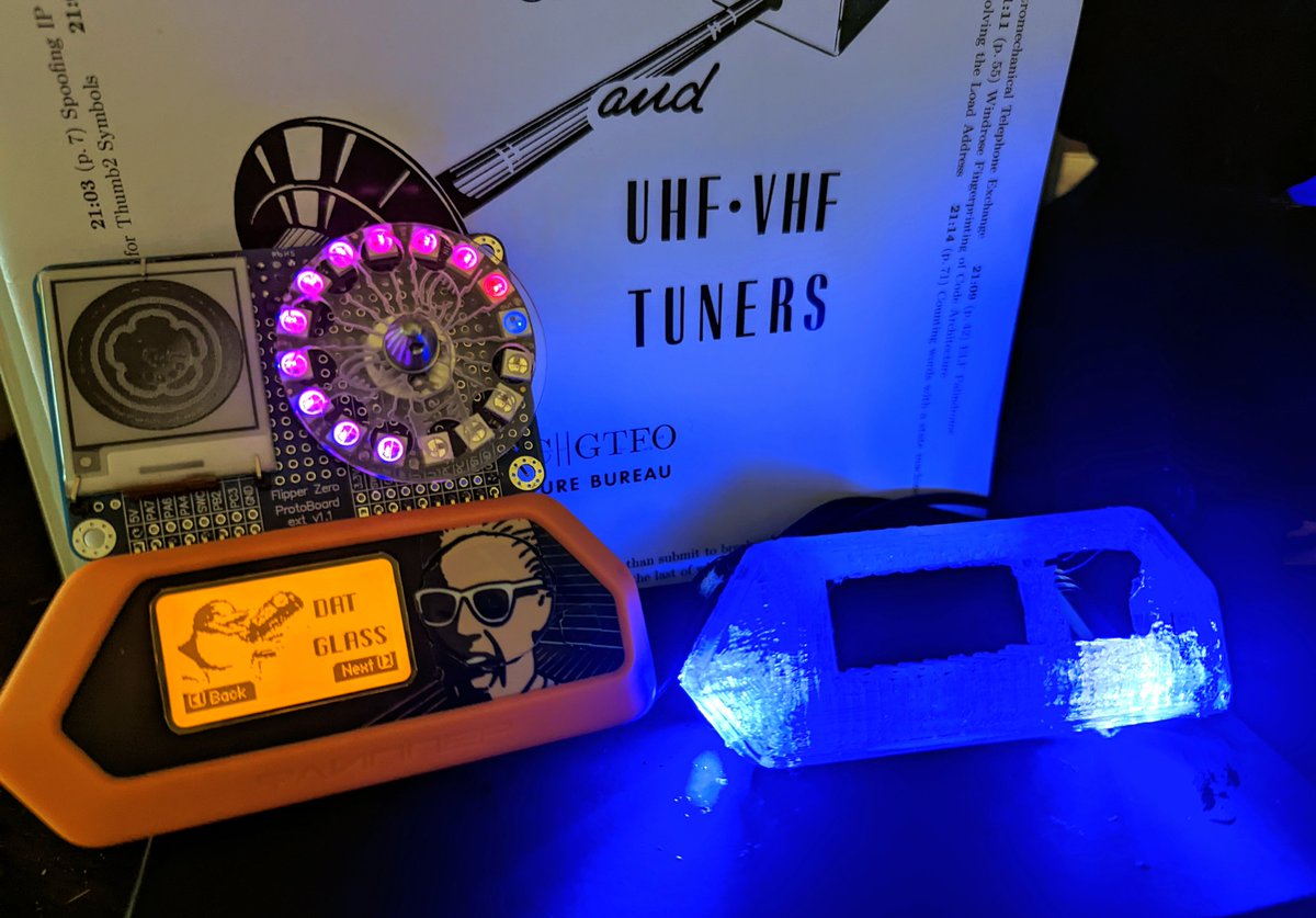 CoryKennedy's tweet photo. Me: A nice thing I like to do is be transparent about my #flipperzero projects.

Also me: Speaking of, here is a printable transparent replacement case.  Its a work in progress... 
https://t.co/V2cPqZ2m1n

#GlassFlipper
#DatGlass https://t.co/rFVIcLT862