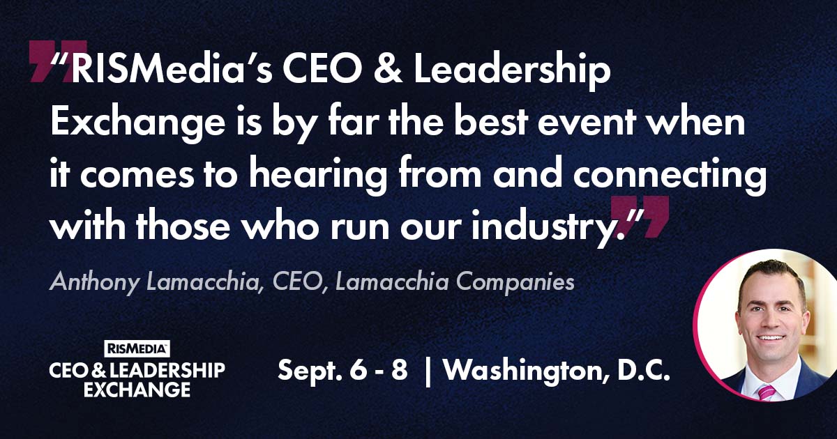 RISMedia’s CEO &amp; Real Estate Exchange is right around the corner! Join us, along with more than 500 industry thought leaders for an educational and networking experience like no other. See what top industry experts have to say about our event… #CEOX2022 bit.ly/3vz3TSj