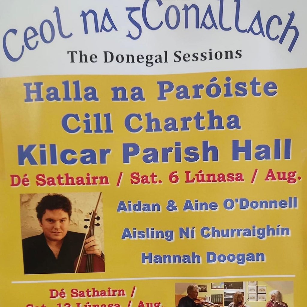 CPChillChartha's tweet photo. The Donegal Sessions Ceol na gConnallach @ Halla na Parรณiste, Cill Chartha.
Cead isteach: โฌ10, Sรณlaisti le fail. ๐ซ
Doors open 8.00pm, Concerts 8.30 pm
#ceol #traditionalmusic #irishmusic #irishevent #gaeltacht #concert #donegalsession https://t.co/snysDN7xd6