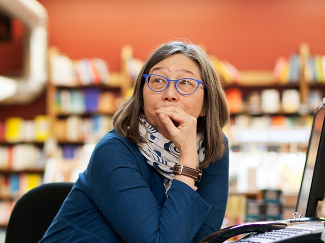We wish our colleague Karen Maeda Allman <a href="/bookmonger/">Bookmonger</a> well as she retires today after 23 years. The Seattle literary community and Elliott Bay have been enriched because of Karen’s remarkable passion for bookselling.  Thank you, Karen. We appreciate you and will miss you greatly.