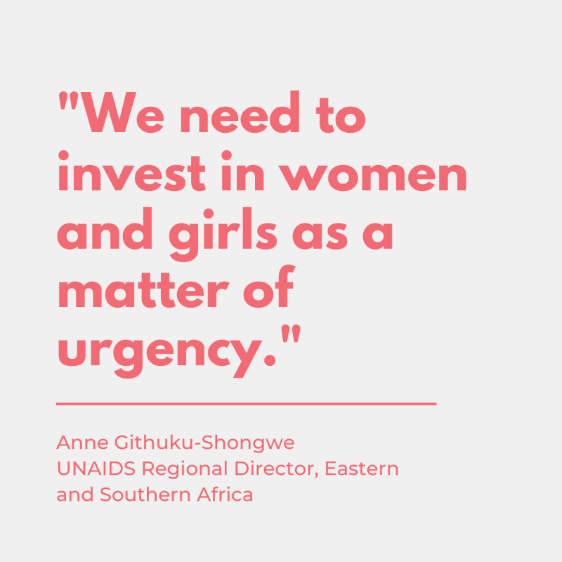 UNAIDS's tweet photo. An adolescent girl or young woman acquired HIV every two minutes in 2021. 

Read about the devastating impact HIV has on women and girls in the new UNAIDS Global AIDS Update 2022.