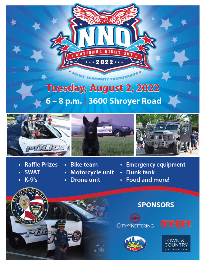 Don't forget, National Night Out is just a few hours away and we look forward to seeing you all there!