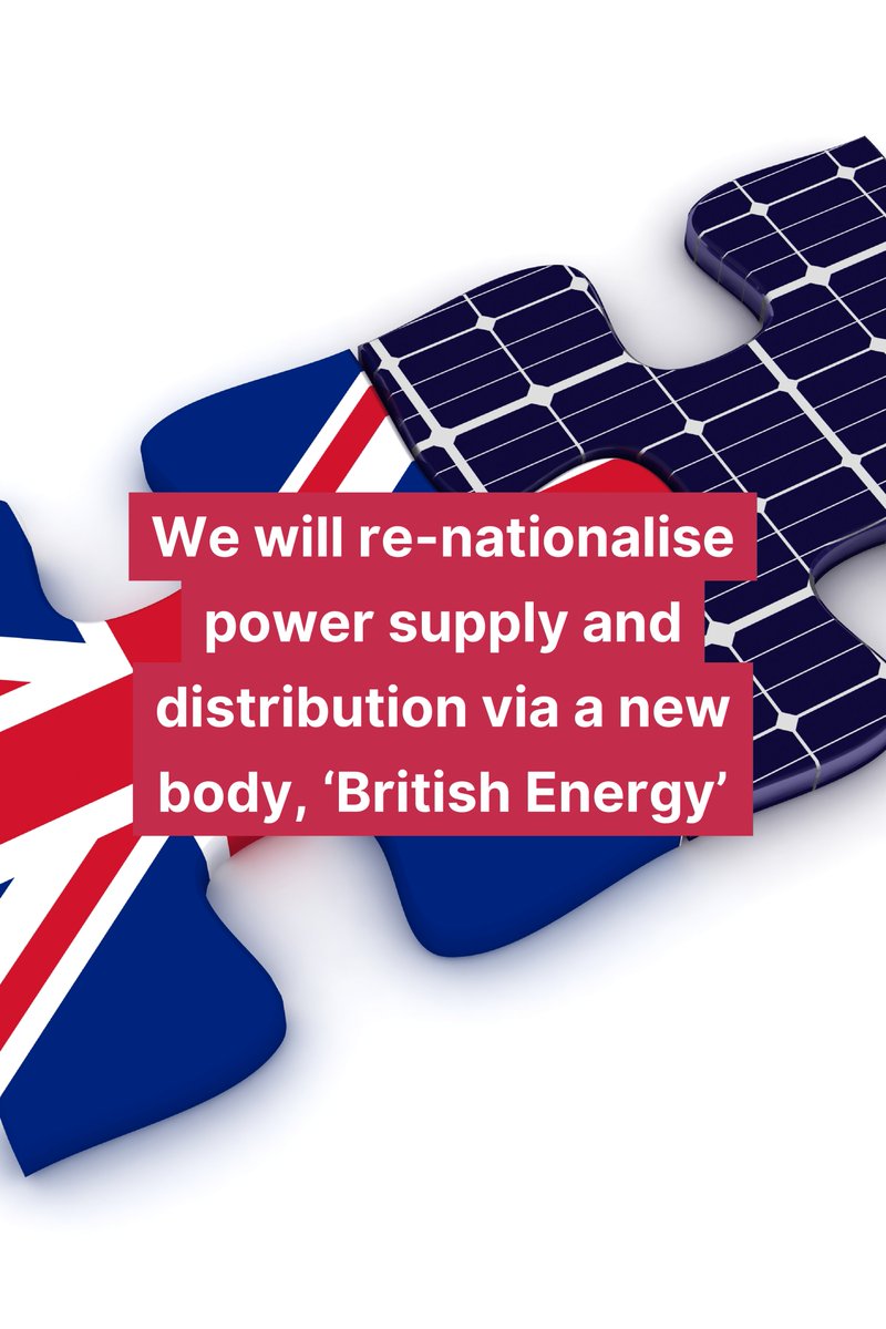 We will return natural monopolies and utilities to public ownership, and ensure a robust and environmentally conscious energy mix.