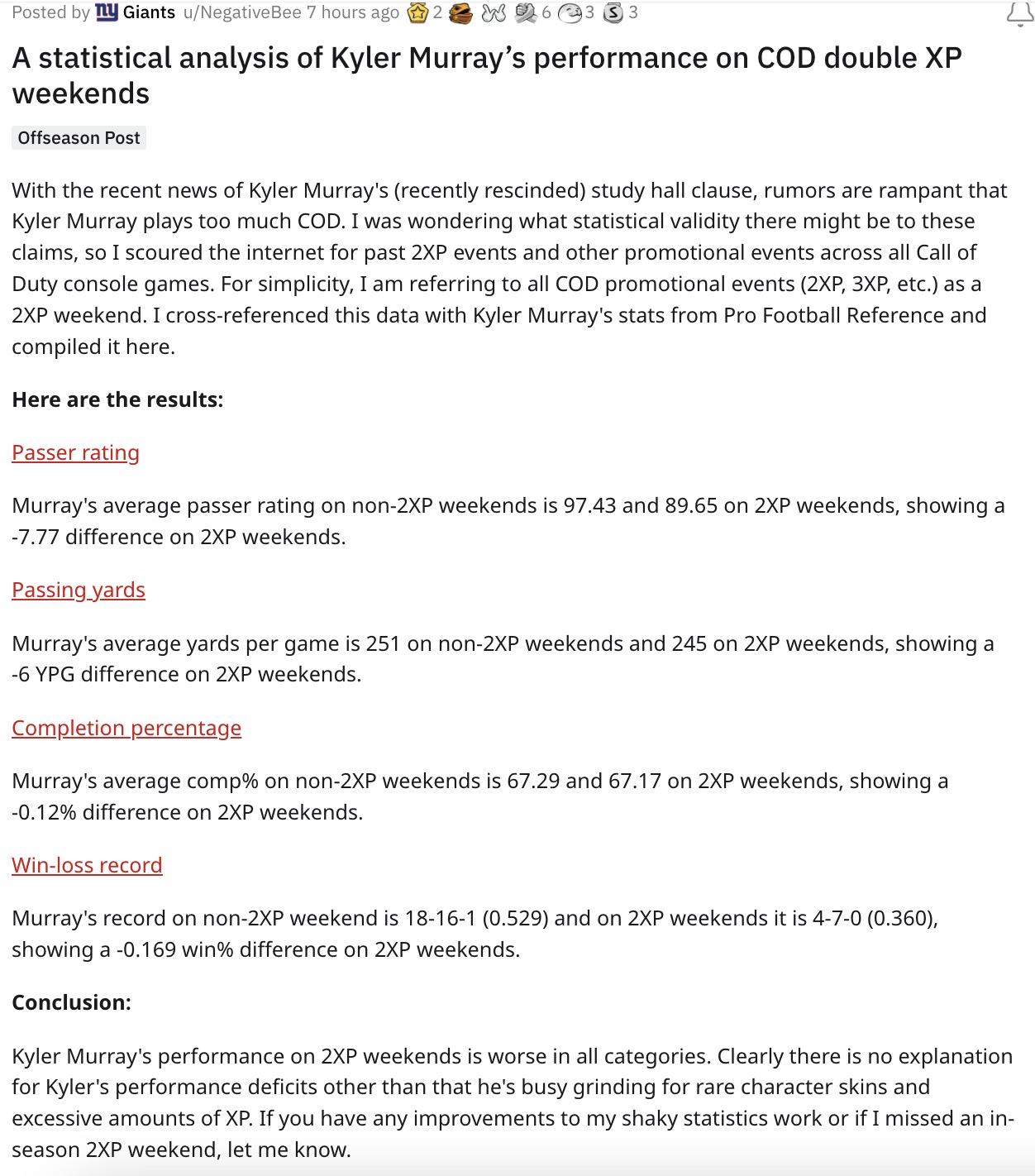 CharlieIntel on Twitter "A statistical analysis of NFL Quarterback Kyler Murray's performance