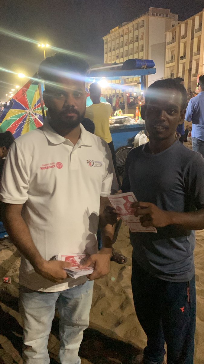 Rotaract_3262's tweet photo. Rotaract Club of Shri Jagannath Dham

Rotaractors of Rotaract Club of Shri Jagannath Dham gathered at sea beach, Railway station and near temple and distributed 1000 leaflets to spread awareness of lung cancer to the people of Puri.

#rotaract
#rotary https://t.co/OXPld2gCiq