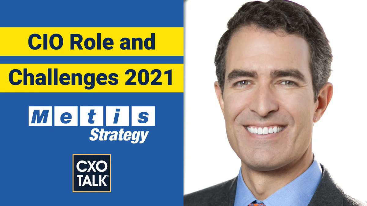 cxotalk's tweet photo. Re-watch #CXOTalk ep (692) w guest @PeterAHigh, president @MetisStrategy

Topic: #CIO Role 2021 - Opportunities &amp; Challenges
https://t.co/JCF6t2uWNe

CIOs must see how to create value for itself from IT innovation and to support business goals.

#GettingToNimble #WorldClassIT https://t.co/K90VEZWHHj