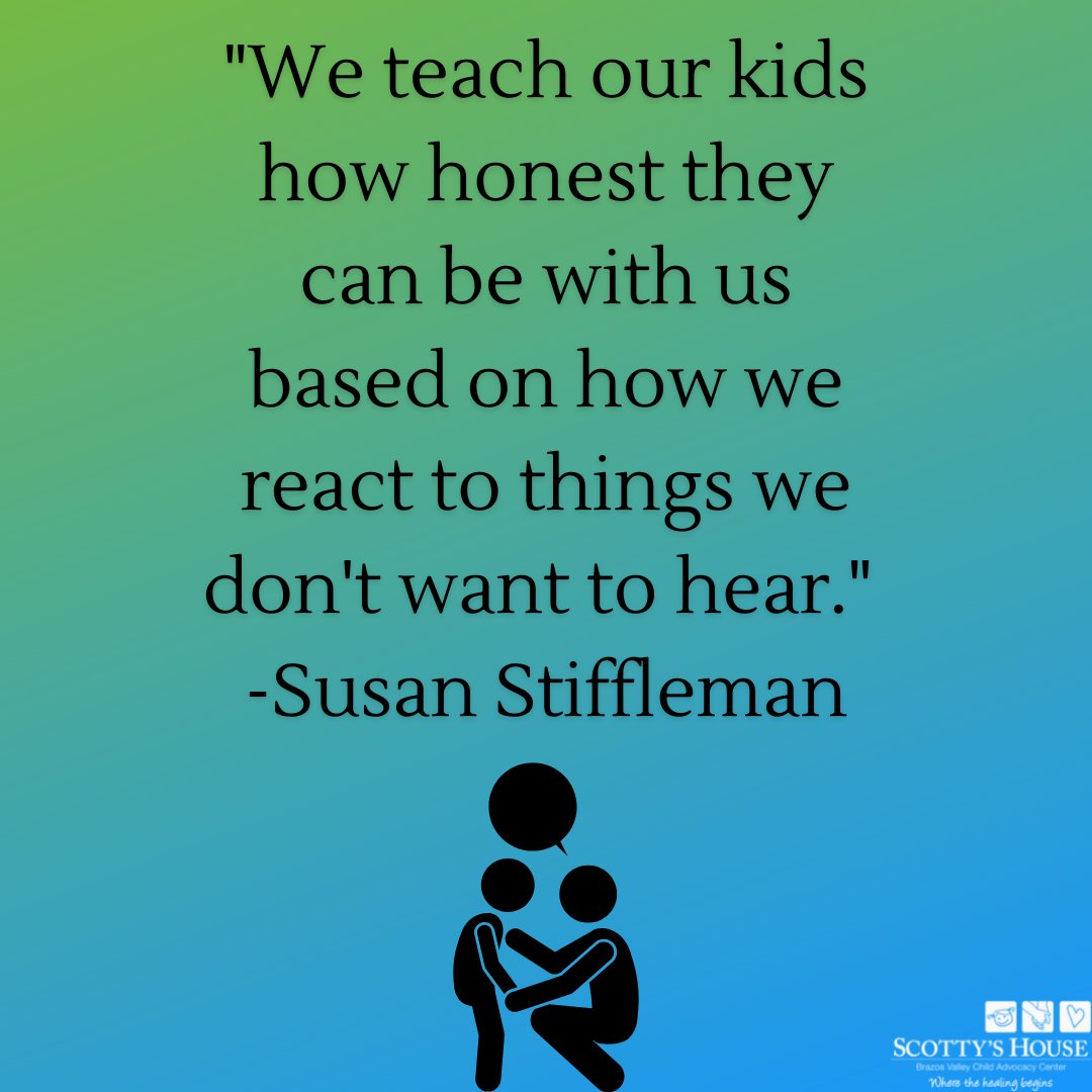 ScottysHouse's tweet photo. Our parenting tip this week encourages parents to reflect on how they react when their children come to them and disclose information, whether it be bad or good. Children read our reactions and learn from them. 
#ParentingTipTuesday
💙💚❤️ https://t.co/uTmzOJOF23