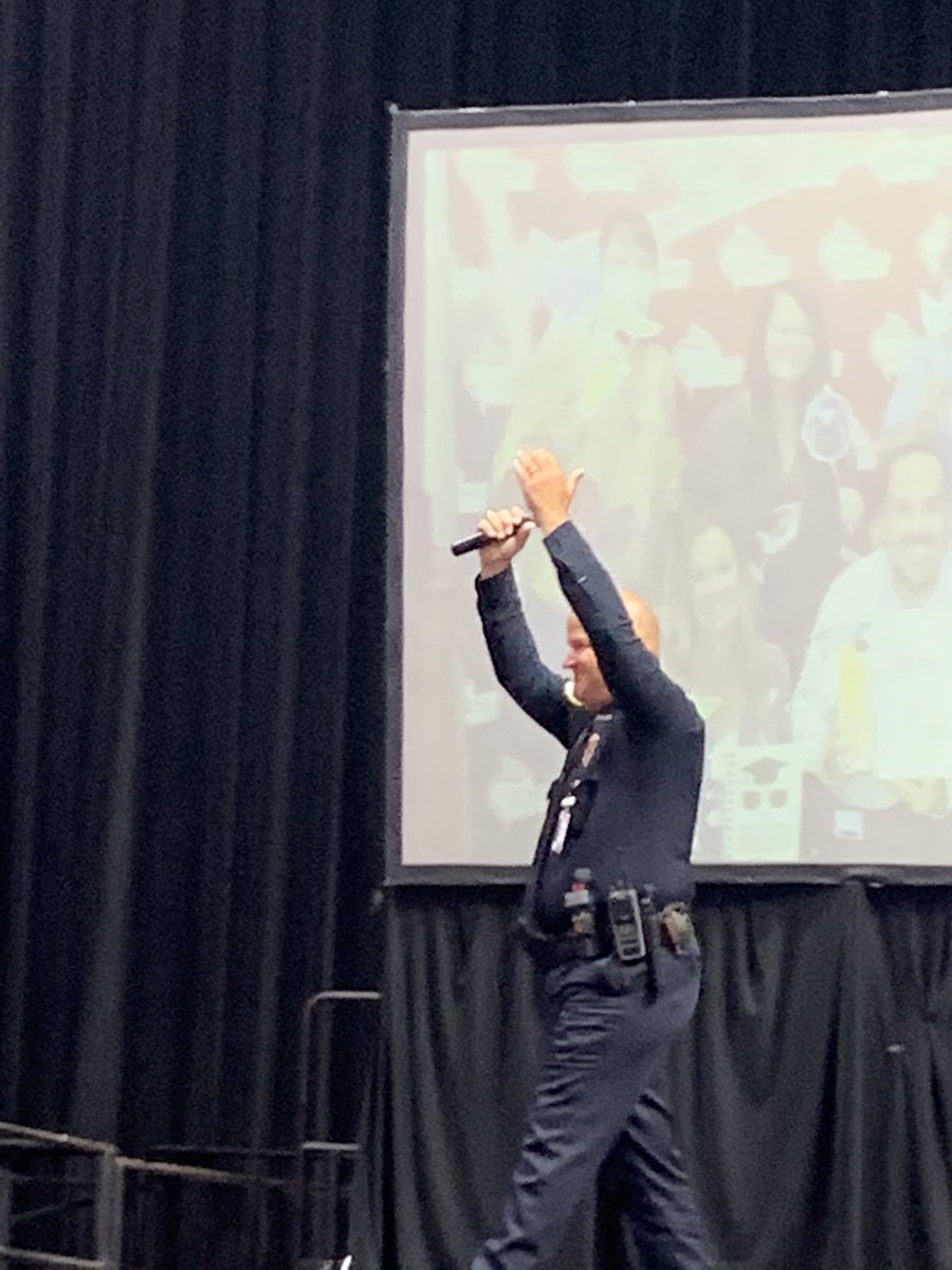 Shout out to Chief Kirby keeping the energy in the room at 2022 Convocation 👍🏻<a href="/ccisd/">CCISD</a>  <a href="/ccisdit/">CCISD IT</a> <a href="/KirbyWarnke/">Kirby Steele Warnke</a>
