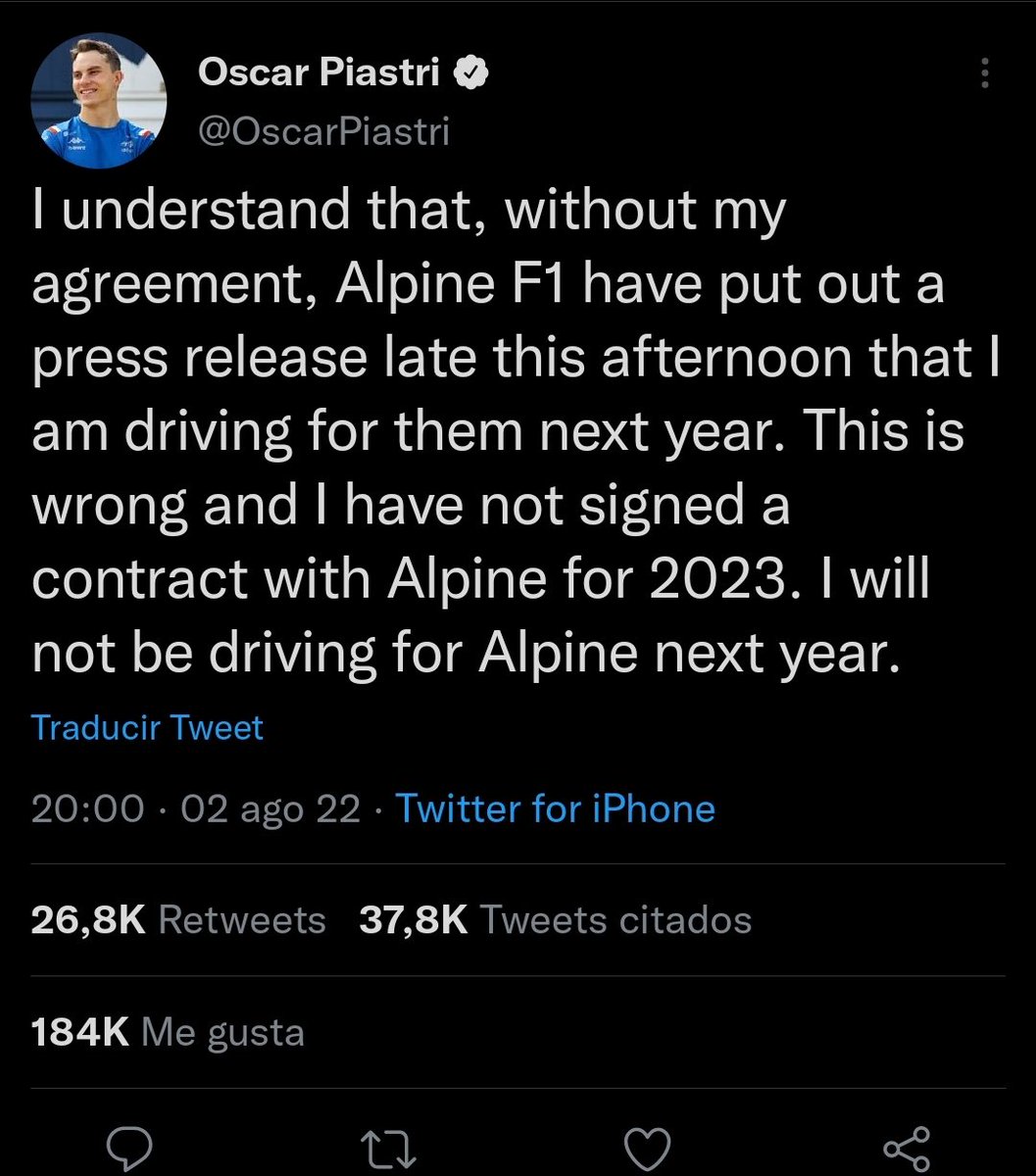 F1Andalucia's tweet photo. El verdadero plan fue hundir Alpine https://t.co/Gnvoh9w1oW