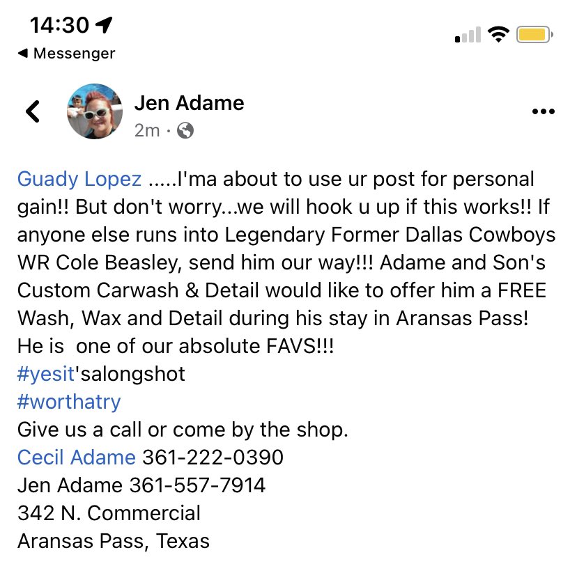 LegendLonestar's tweet photo. @Bease11 just in case y’all need a wash on a vehicle while you down here in south Texas! 🙌🏻🍻 https://t.co/PgaCS0j0g2