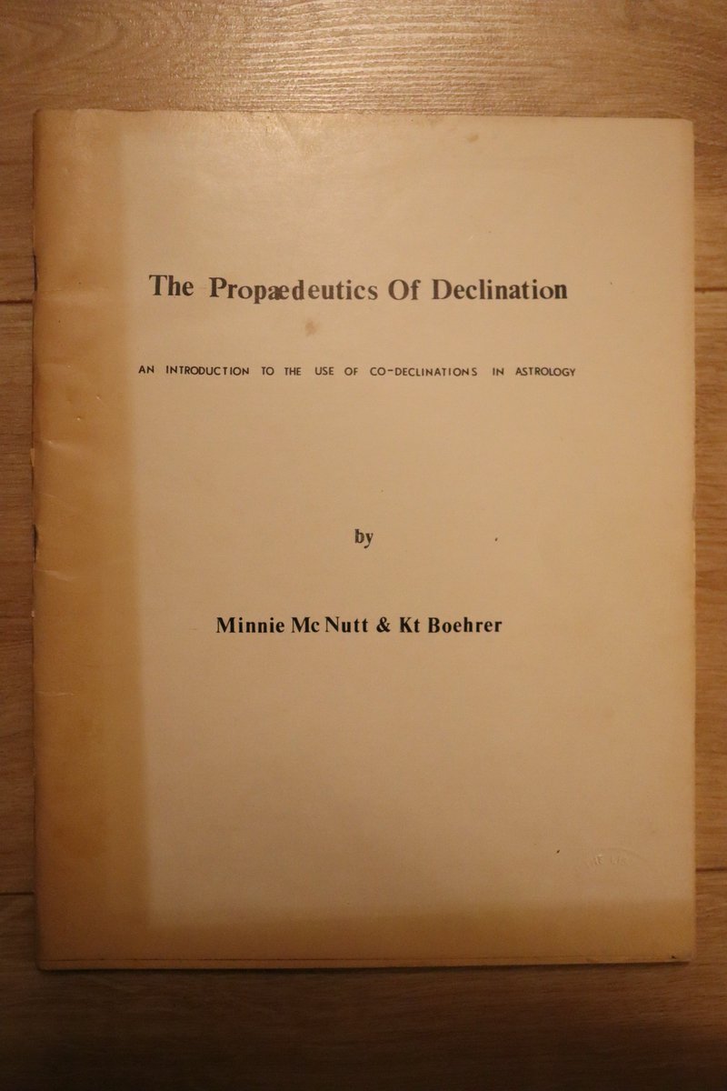 PhilipMGraves's tweet photo. Two more large-format #astrology #books received at our #library in June 2020: 'The Propaedeutics of #Declination' (1975) by Minnie McNutt and the late Kt Boehrer; and 'Measuring Compatibility' (1977) by Adrienne Warren, a seeming pseudonym of the astrologer C. J. Puotinen. https://t.co/dsfbGogpnS