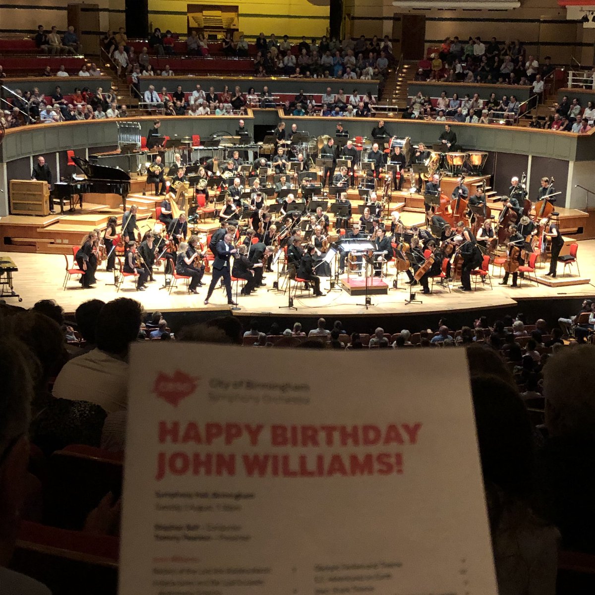 From my commonwealth games judo volunteer shift straight to a John Williams concert! Brilliant first half! #cbsofilm