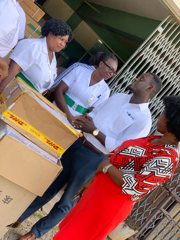 _4Louis's tweet photo. Proud to be able to supply a hospital in Takoradi in Ghana with a cuddlecot.The team can be seen accepting the unit from Joseph Anane from Work the World. Thank you to everyone who supported this project. #4louis #cuddlecot #MatExp #nhs #midwife #Worktheworld #giftoftime https://t.co/Mi0fm72Rwz