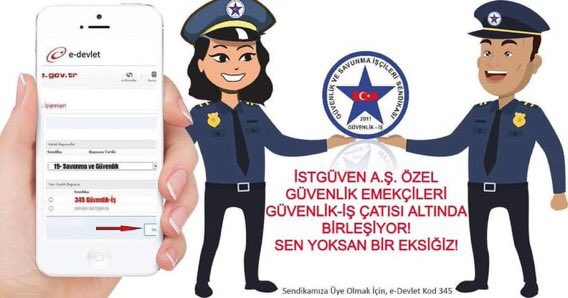 Özel Güvenlik Emekçilerinin Birliği Güvenlik-İş Sendikası Biz Birlikte Güçlüyüz.. e-devlet kod:345 TÜRK-İŞ Güvenlik-İş .. #güvenlikişsendikası #özelgüvenlik @turkiskonf @Guvenlik_is @istguven_AS