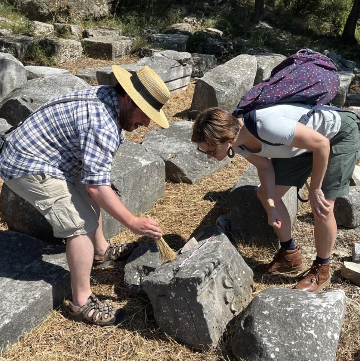 carlosmuseum's tweet photo. Check out the hands on conservation work of Assistant Conservator Brittany Dinneen at American Excavations Samothrace in Greece earlier this summer! https://t.co/BzLbokgjnD