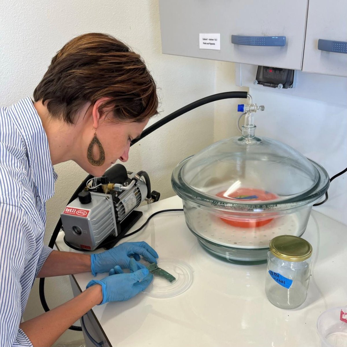 carlosmuseum's tweet photo. Check out the hands on conservation work of Assistant Conservator Brittany Dinneen at American Excavations Samothrace in Greece earlier this summer! https://t.co/BzLbokgjnD