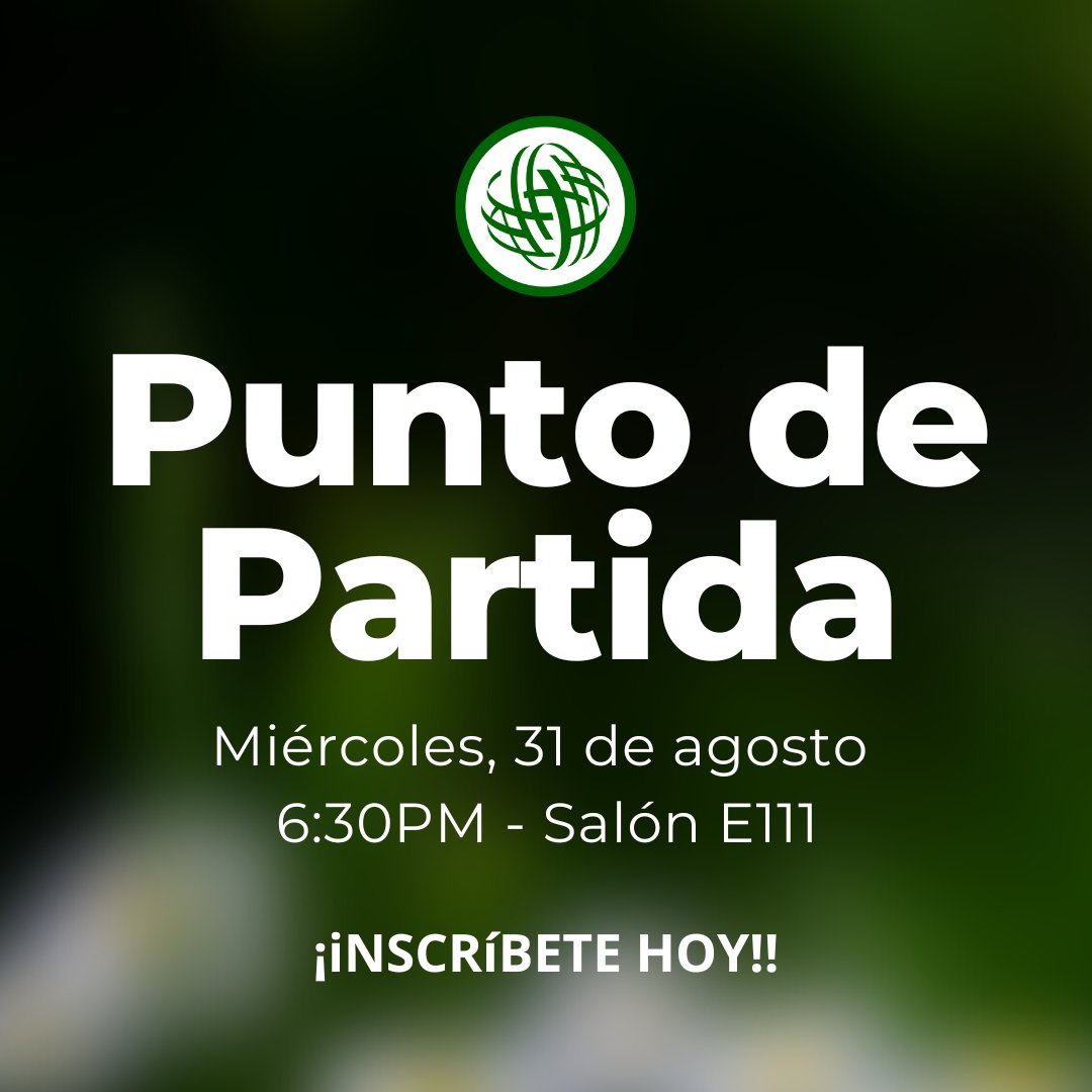 Estás invitado a Punto de Partida, una cena con el Pastor, el miércoles 31 de agosto, a las 6:30pm, en el salón E111. El Pastor Eloy Rodríguez les enseñara sobre la visión y misión de Idlewild ¡en Español! y cómo puedes encajar en ella.