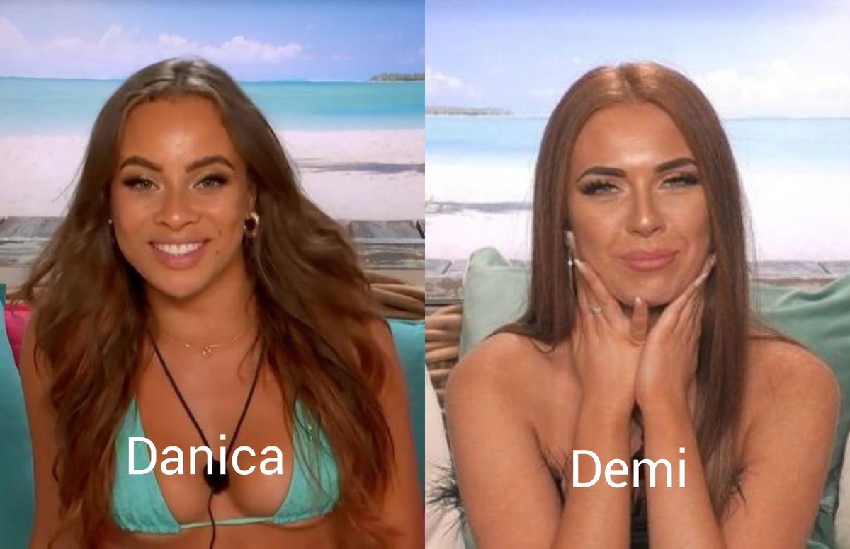 sopekookv7's tweet photo. Just tell me you can see the similarities too 😁
#LoveIsland #Demi #Danica https://t.co/JuR73S4z9K