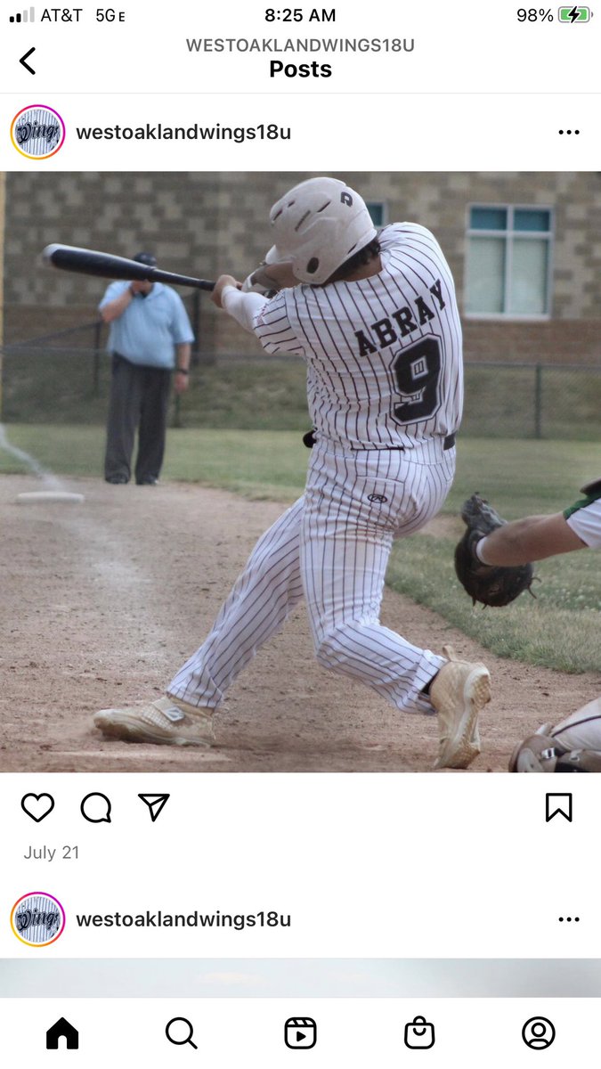 West Oakland Wings 18u (@wings18u) on Twitter photo Player Profile
Brandon Abray
<a href="/AbrayBrandon/">Brandon Abray</a>
Uncommitted
.430 avg .535 obp 1.173 OPS
10 2b 2 3b 💣 25rbi 29 RS
.419 BA/RISP
Most underrated player in the state.
Clutch gap to gap hitter who hits for avg and power.
Great first baseman and leader
Colleges missed this one
#9 Player Profile
Brandon Abray
<a href="/AbrayBrandon/">Brandon Abray</a>
Uncommitted
.430 avg .535 obp 1.173 OPS
10 2b 2 3b 💣 25rbi 29 RS
.419 BA/RISP
Most underrated player in the state.
Clutch gap to gap hitter who hits for avg and power.
Great first baseman and leader
Colleges missed this one
#9