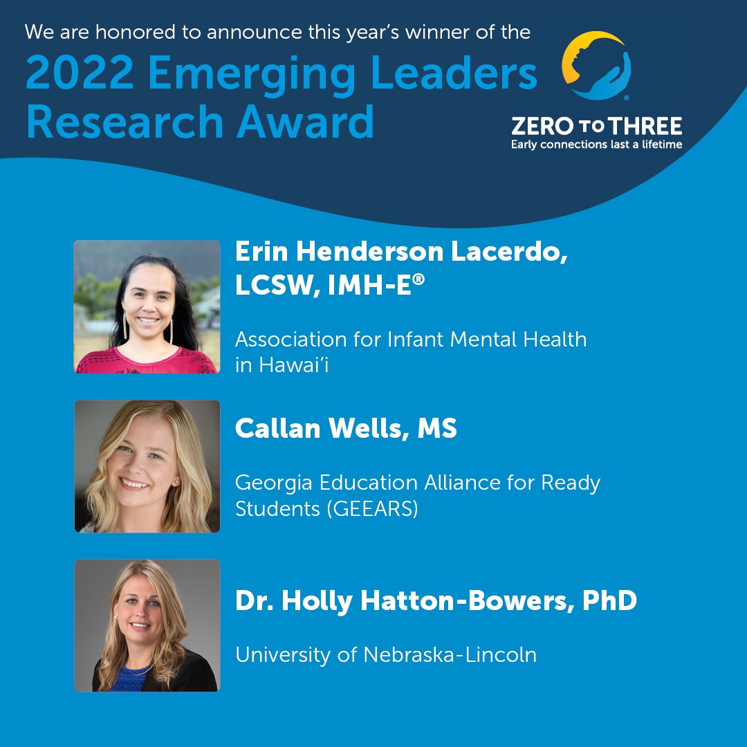🤝 Meet the winners of our 3rd Annual Emerging Leadership Award, leading the way for innovation in infant and early childhood #mentalhealth (IECMH) Practice, Policy and Research.