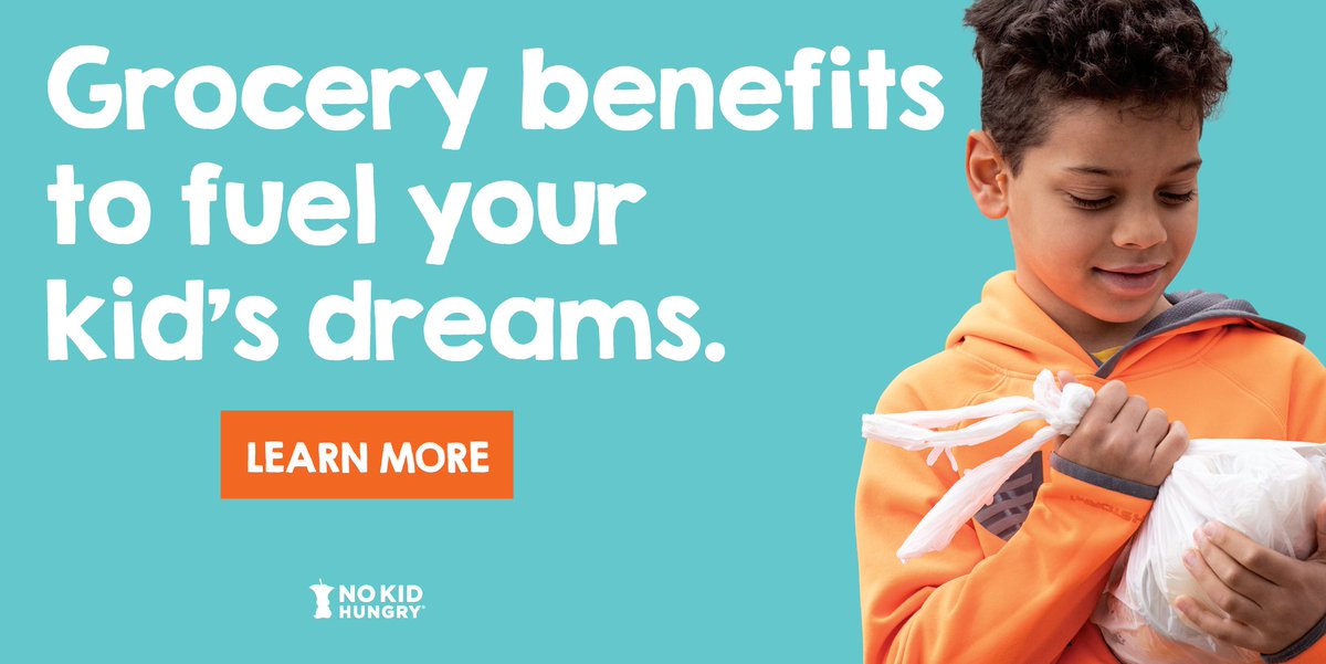 If you’re struggling to afford food to support your family right now, help is available! Resources like SNAP, P-EBT, and WIC can be helpful to ensuring your kids have the food they need to reach their goals. Learn more: bit.ly/3PtXsHL #NoKidHungry