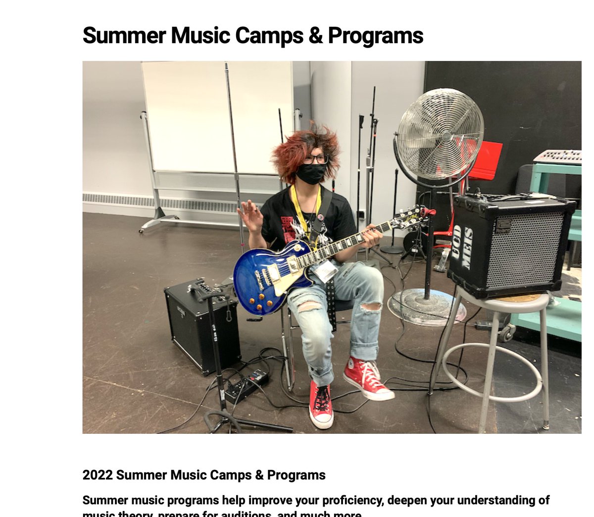 Kudos to all the students who spent some of their summer exploring music in depth at one of the many programs out there. They won't regret it!