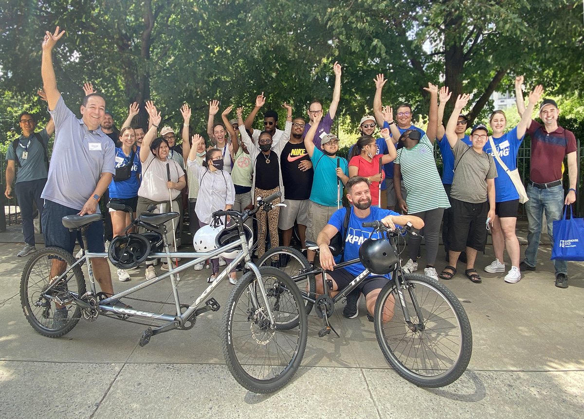 Lighthouse Guild is excited to celebrate @KPMGCommunityImpact 125th anniversary through their Community Impact Day! Thanks to <a href="/KPMG_US/">KPMG US</a> for your dedication to supporting our mission of providing services that inspire people with who are #visuallyimpaired to attain their goals!