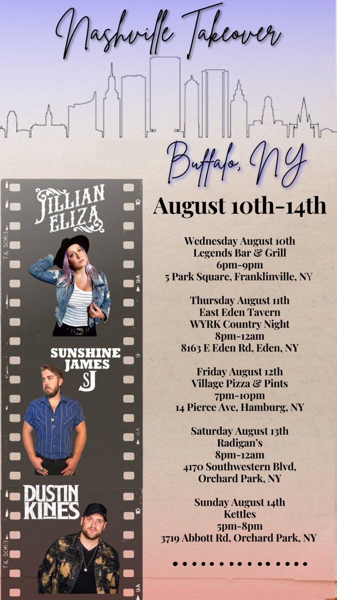 Buffalo tour schedule