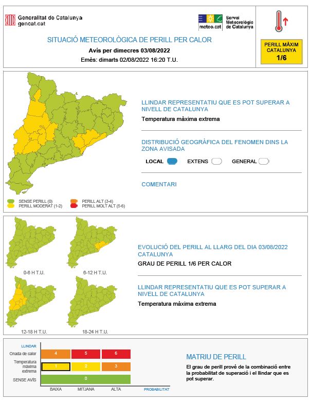 jordi_ballart's tweet photo. 🥵 @emergenciescat ha emès un avís per calor per aquest dimecres, amb temperatures que a #Terrassa podrien superar els 36 graus. Eviteu sortir a les hores de més calor, hidrateu-vos i tingueu cura de les persones vulnerables. Trobareu més consells a https://t.co/ZUBj997k75. https://t.co/ownjfpVLSz